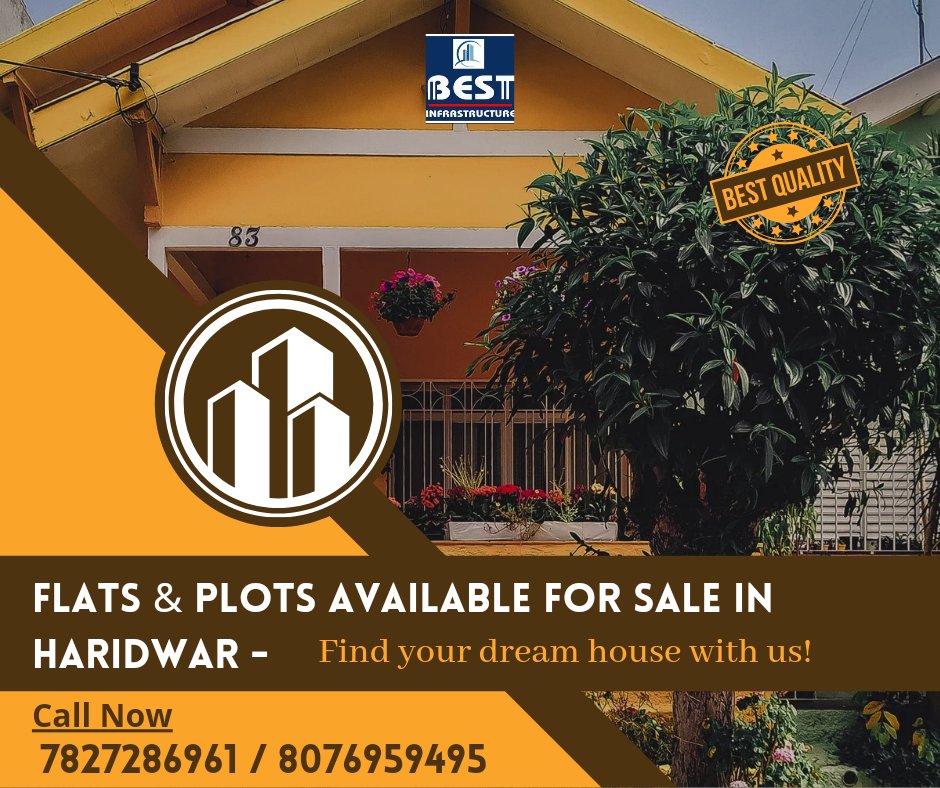 BEST_INFRA's tweet photo. FLATS &amp; PLOTS AVAILABLE IN HARIDWAR (ROORKEE) AT AFFORDABLE PRICE..
KINDLY CONTACT: 7827286961,8076959495
:
:
https://t.co/VwWlW3v437 https://t.co/3LXr1eqPAH
