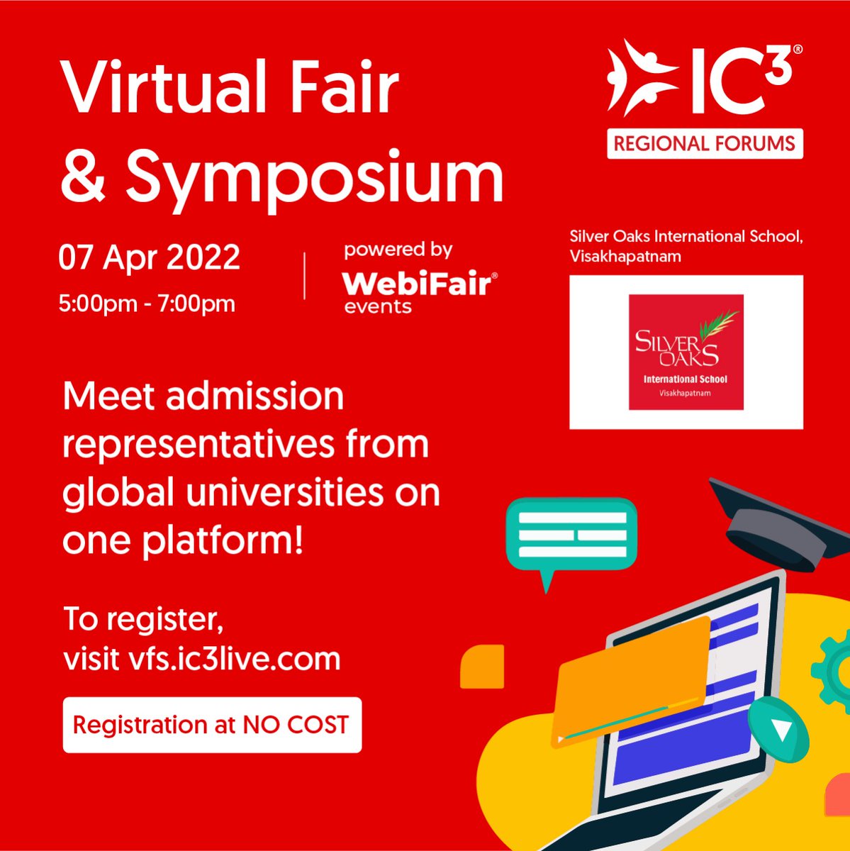 Free University Fair happening today from 4:45pm IST.

vfs.ic3live.com