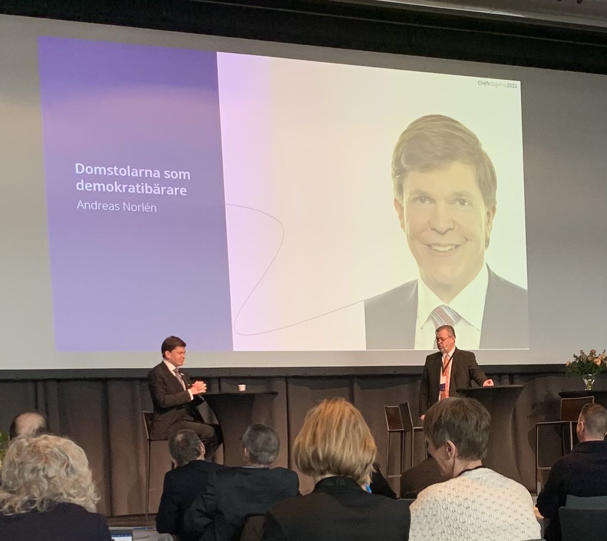 Temat för årets Chefsdagar var Domstolens och domarens roll och betydelse i samhället. Dagarna fylldes av intressanta föredrag och givande diskussioner om bla domstolarna som demokratibärare och domaretik.