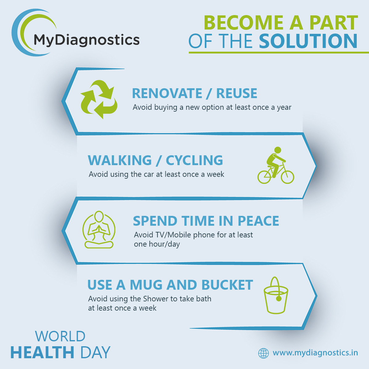 MyDiagnosticsIN's tweet photo. Let's work towards saving Our Planet by becoming a part of the solution and start with little steps toward a healthier planet and a healthier us.
#healthiertommorow #ourplanet #worldhealthday #worldhealthday2022 #healthyindia #environment #wecarefortheenvironment #planetearth https://t.co/JtFq3iXeci