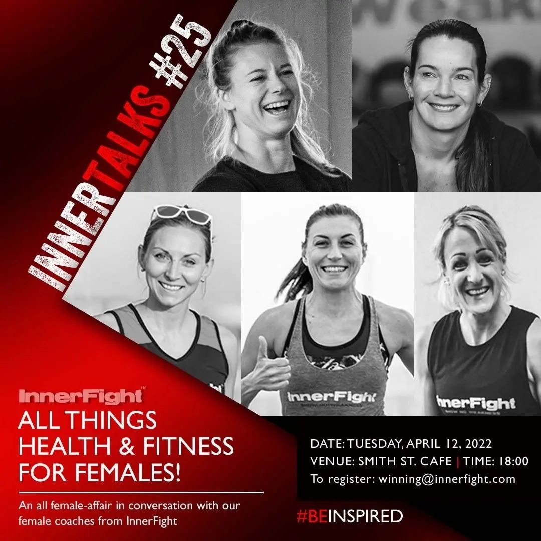 InnerFight's tweet photo. An evening of open conversation on all things related to health and fitness.
Our very own coaches will discuss their own fitness journeys, topics on female fitness, and give plenty of time for Q & As!
#innerfight #noweakness #innertalks #women #female #fitness #sport #dubai https://t.co/KT9RkUADSB