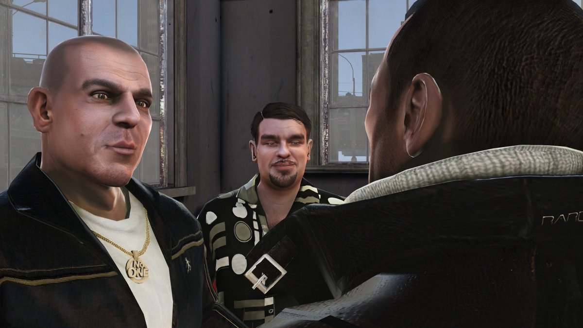 MrKillov's tweet photo. Niko: What is he talking about?

Roman: Brucie's a dreamer... he understands my vision.

Niko: Oh, so he's an idiot?
#GTAIV #GTA4 #jokes https://t.co/y60xJxVS7y