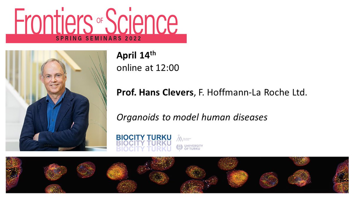 BioCityTurku's tweet photo. NEXT WEEK
Frontiers of #Science eTALK by @HansClevers 

Register latest 13 April 12:00 (CET+1)
https://t.co/HHHohGyiBt

@InFLAMES_Health @UniTurku @AboAkademi https://t.co/c2MlwODuuI