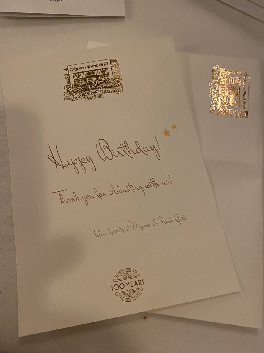 In Musso &amp; Franks. How nice is that? X