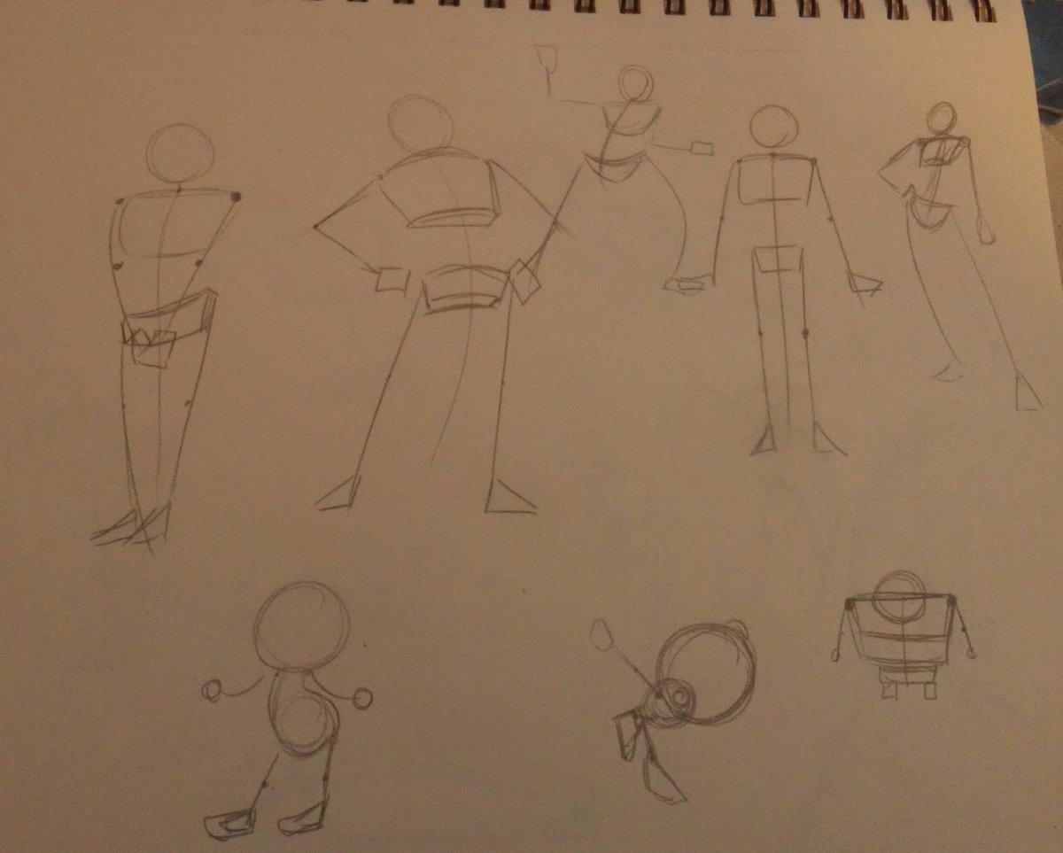 snkFTW443's tweet photo. So hey, doing my homework while watching professor @JobbytheHong !! (The third pic is my take of the three lines prompt with random characters lol)
#DRAWbbyLessons https://t.co/p2s1sZOyCQ