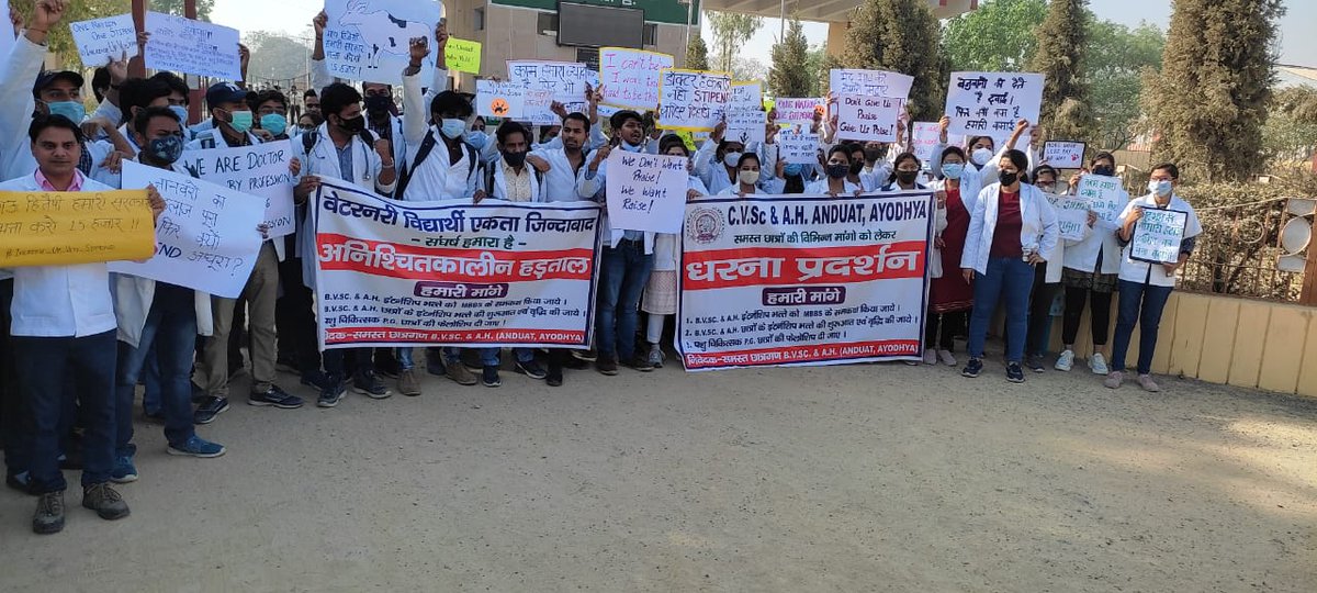 #Increase_UP_vets_stipend
#SVPUAT_Meerut
#DUVASU_Mathura
#ANDUAT_Ayodhya
<a href="/myogiadityanath/">Yogi Adityanath</a> <a href="/CMOfficeUP/">CM Office, GoUP</a> <a href="/ANINewsUP/">ANI UP/Uttarakhand</a> <a href="/drsanjeevbalyan/">Dr. Sanjeev Balyan</a> <a href="/Aamitabh2/">Amitabh Agnihotri</a> <a href="/brajeshpathakup/">Brajesh Pathak</a>  <a href="/dharampalbjpmla/">Dharampal Singh</a> <a href="/ktakshish/">Ashish Mishra</a> <a href="/atul1chaturvedi/">atul chaturvedi</a> <a href="/PRupala/">Parshottam Rupala</a> <a href="/VikasSaraswat/">Vikas Saraswat</a> <a href="/atulpradhansp/">Atul Pradhan</a> @SangeetSomBJP <a href="/DmMeerut/">DM Meerut</a>