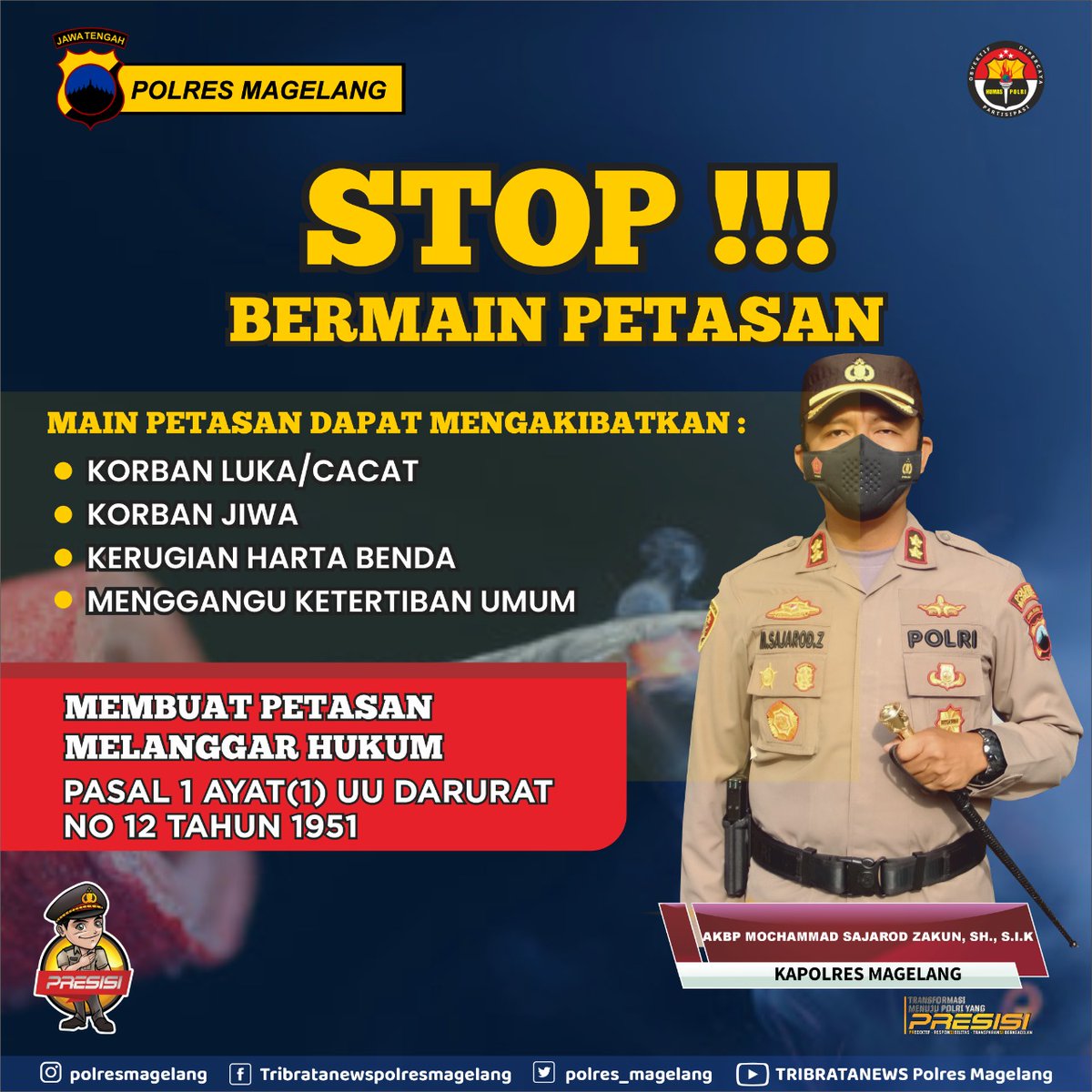 polseksalam's tweet photo. Stop Bermain Petasan Dan Terbangkan Balon Udara https://t.co/4RZpLgnqLV