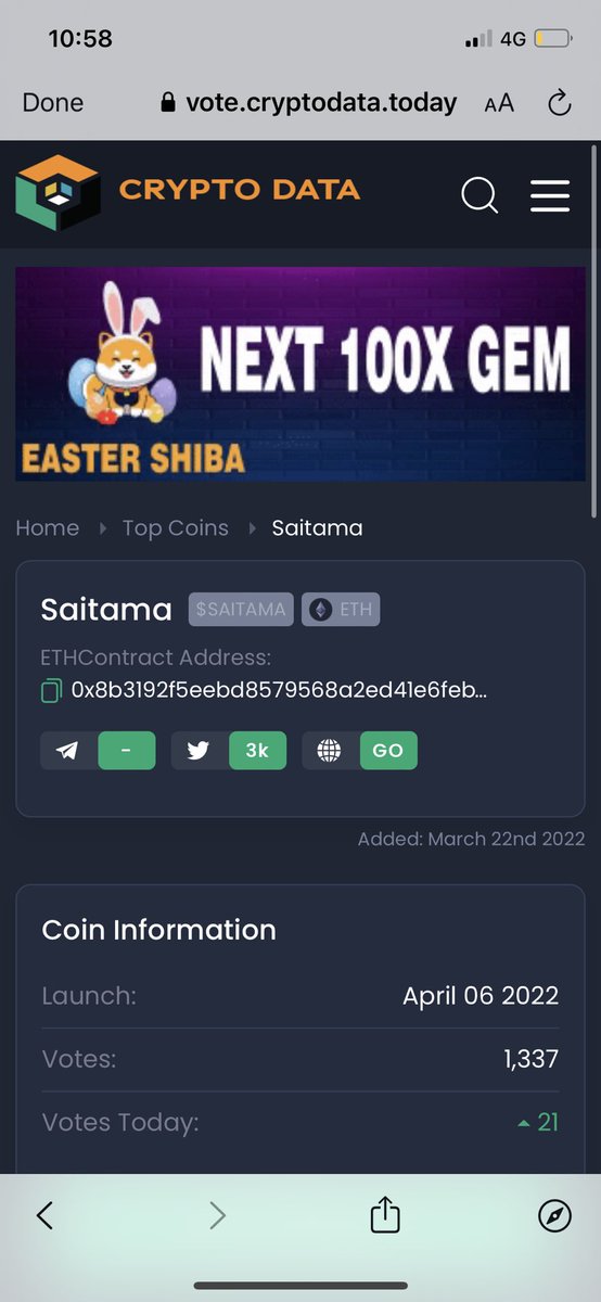 sandy05111990's tweet photo. @cryptodatatoday @Saitamaguru1 Done come on Wolfpack show dm @Saitamaguru1 @mannythehitman @ElonMansur #Wolfpack @InuSaitama https://t.co/fueLzIFbkR
