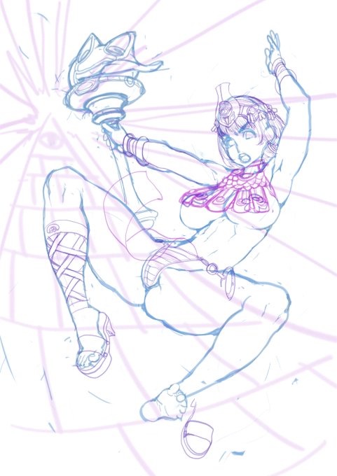 シャイニングピラミッド
この技単体で描くと攻撃感がないので足の角度を試行錯誤。元ネタのマミーの膝蹴りをシャイニングウィ〇ードに変換したのはいいアイデア♪
#絵 #イラスト #オリジナルイラスト #創作
#メナス #クイーンズブレイド #落書き #プロレス技
#illustration #illust #drawing 