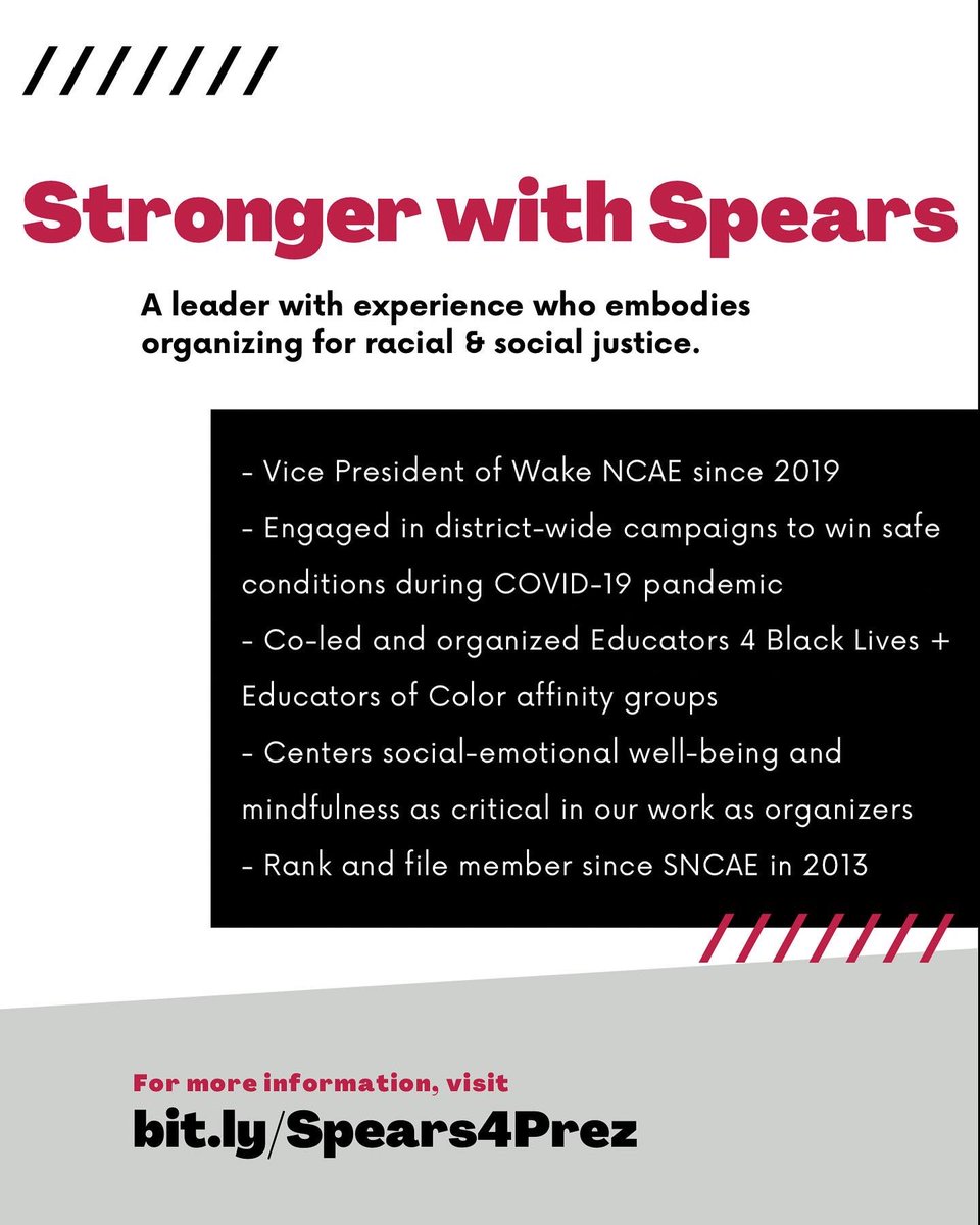 It’s #RedForEd Wednesday and I have news to share ‼️ I’m running for <a href="/wake_ncae/">Wake NCAE</a> full-time release President. I’m ready to win and lead our local teachers union. I know I’m the candidate to move us forward, so rank&amp;file members vote for me. ❤️

(Others, join your teacher union.✊🏽)
