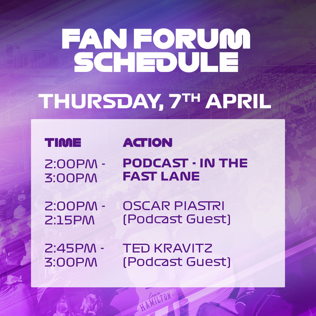 F1 Australian Grand Prix on Twitter "The Fan Forum stage is back for