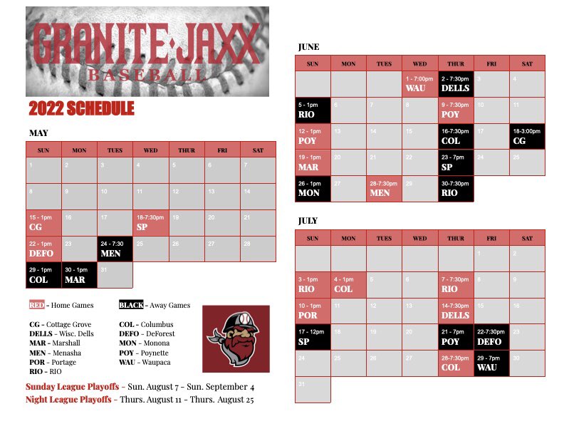 GraniteJaxx's tweet image. YO, SCHEDULE’S DONE (probably)! #GoJaxx #OhCarl