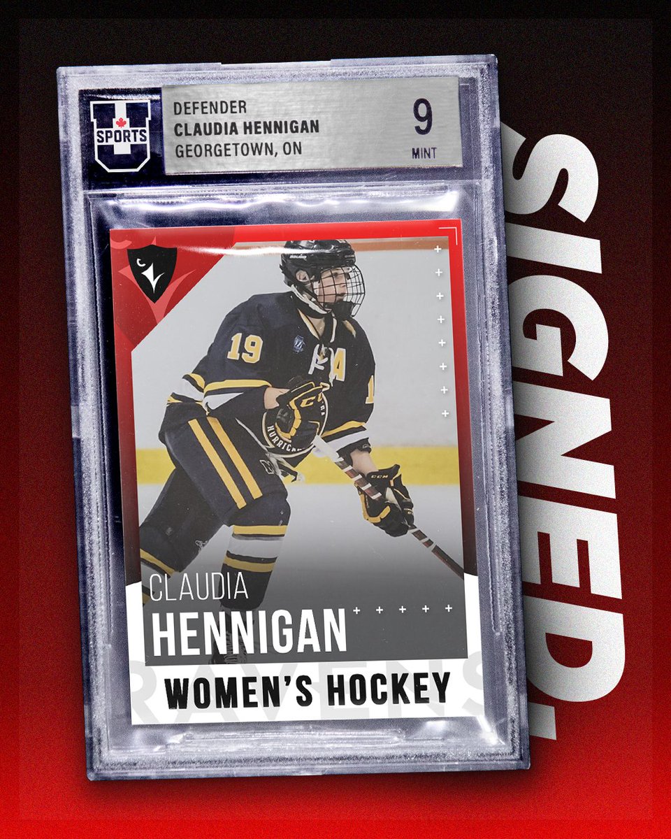 CURavens's tweet photo. Ravens Women’s Hockey has added Georgetown defender Claudia Hennigan 🏒

The 5’10” defender will provide the Ravens a dynamic edge along their blueline as the current scoring leader of her Mississauga Junior Hurricanes team.

📰 | https://t.co/xLtcEntMzh https://t.co/sxUXSpxeLW