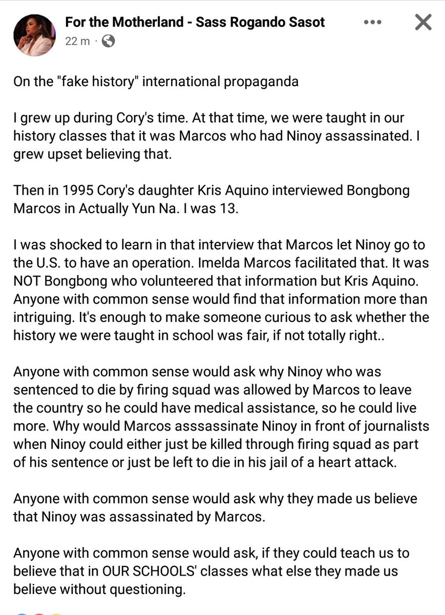 _Meg_09's tweet photo. "Anyone with common sense would ask why they made us believe that Ninoy was assassinated by Marcos"

BBMSARA WILL WIN
#CHOOSEUNITEAM https://t.co/uIV1vpQAoD