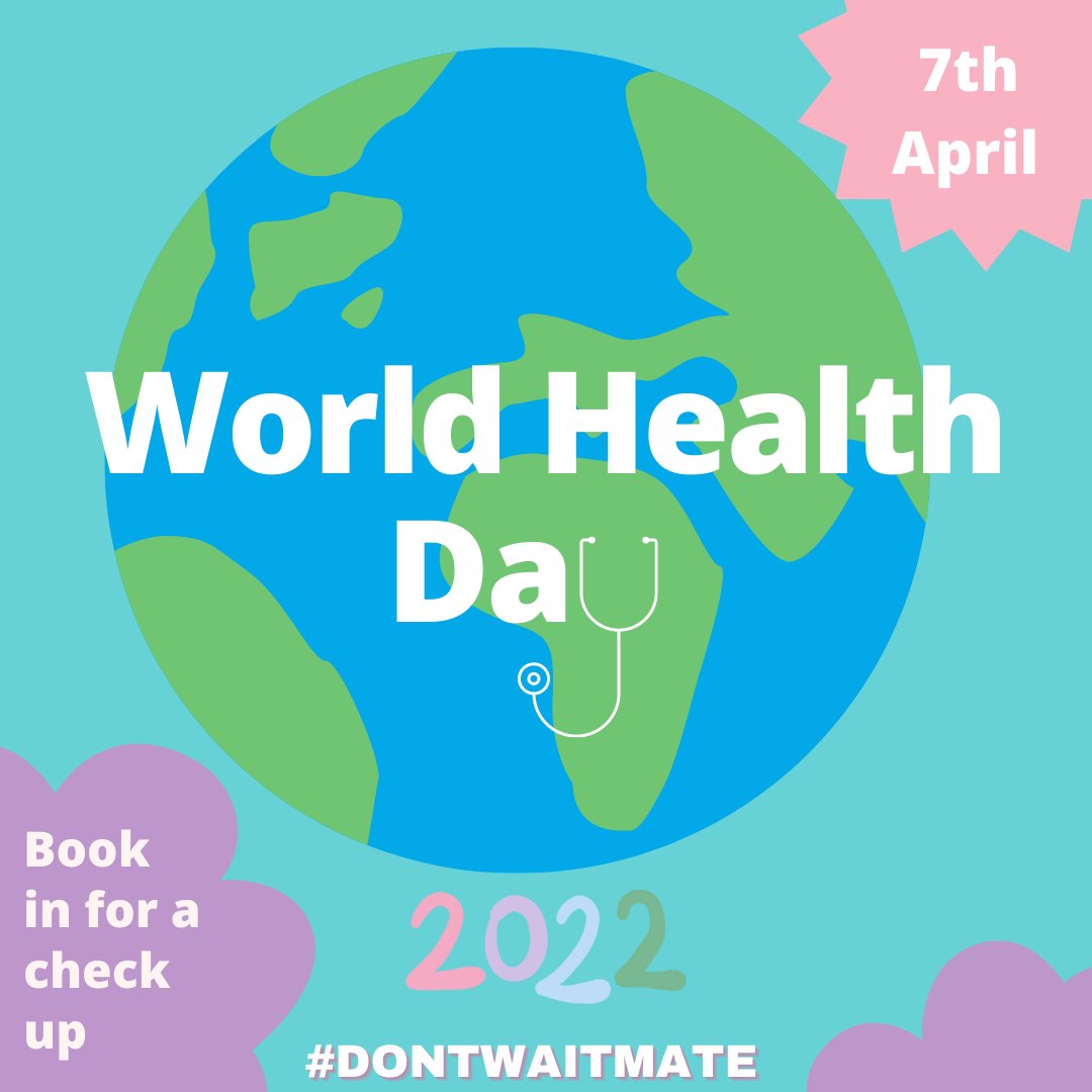 Know_Pathology's tweet image. Today marks World Health Day and what better day to focus on your health and wellbeing? This World Health Day, take the opportunity to book in a check-up with your GP, dentist or another health appt you need. Why not remind your friends and family to do the same? #DontWaitMate