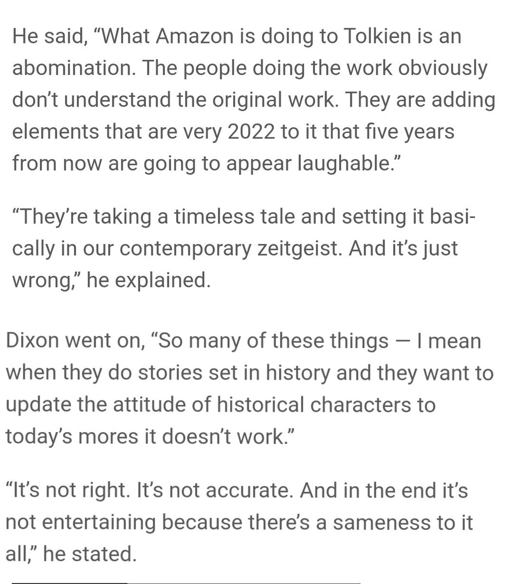 Nerin_Night's tweet photo. This is from an interview with Chuck Dixon, a famous Batman comic creator. Even he agrees this is a trash fire.
#LOTR #LOTRROP #LotronPrime #ROPprime #IStandWithTolkien https://t.co/DlZEL3BtgF
