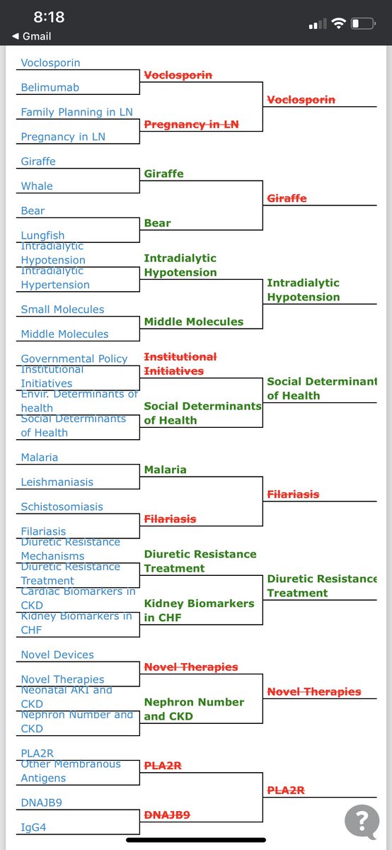 draustinhansen's tweet photo. My bracket may not be first rate but I think I’m more upset that this round wasn’t called the Urine Eight. #NephMadness #BlueRibbonFail #effluent8 https://t.co/EXcczaw4Ov