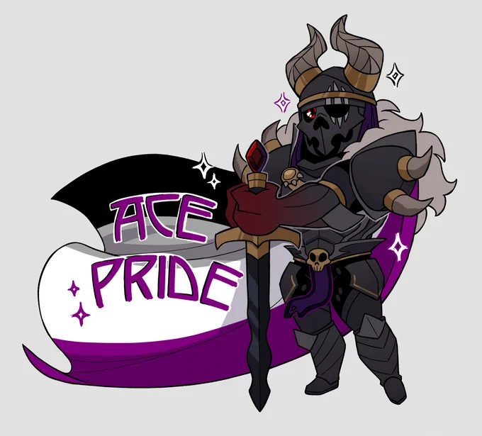 Happy #InternationalAceDay !
Modeus is Ace so I thought he would be the perfect cheerleader for all the stellar aces! 