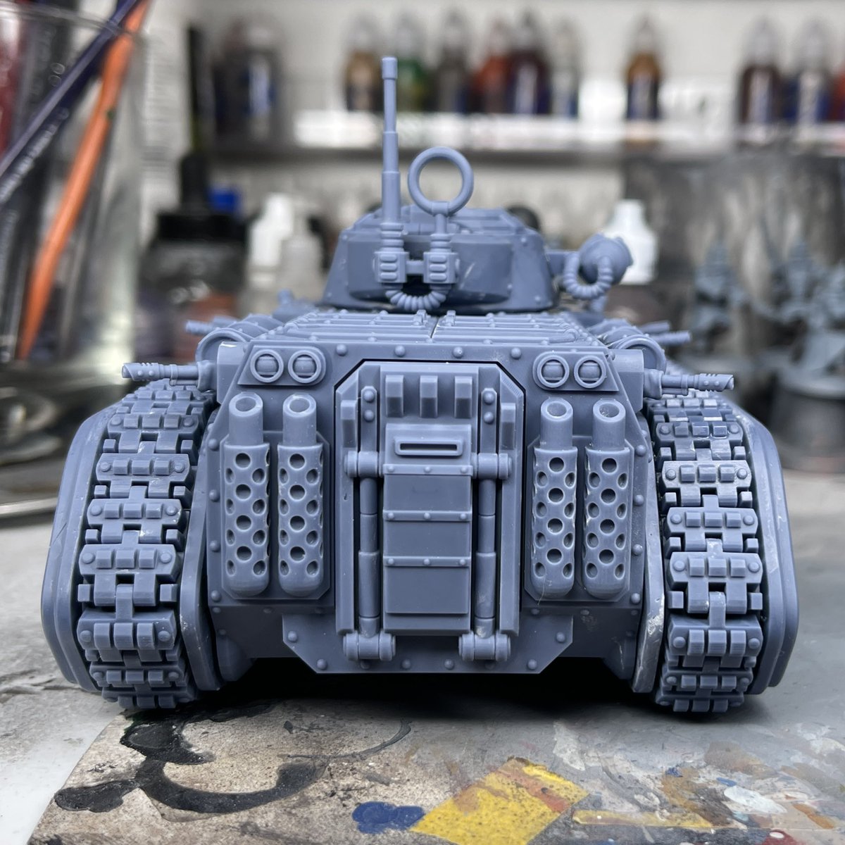Col_Festus's tweet photo. Chonky Chimera from Redmakers! #astramilitarum #imperialguard #deathkorpsofkrieg #3Dprinting #3dprinted #warhammer40k #40k #redmakers #warmaidens #warmongers https://t.co/bgcUO4pM0F