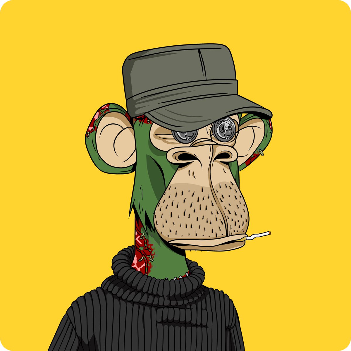 lilchronicccc's tweet photo. I Accepted an Offer for my Halo Ape to SNIPE this Zombie Coin Eyed  Turtleneck Ape off the floor! WOW! Literally so happy right now!🔥
IM BUILDING MY  TURTLENECK COLLECTION!💯 It’s #TurtleneckGang Now!🧟‍♂️🐒🟨 @0xApes_NFT #YellowArmy #NewApeWhoDis #TurtleneckGang https://t.co/Xz01D8WtfA