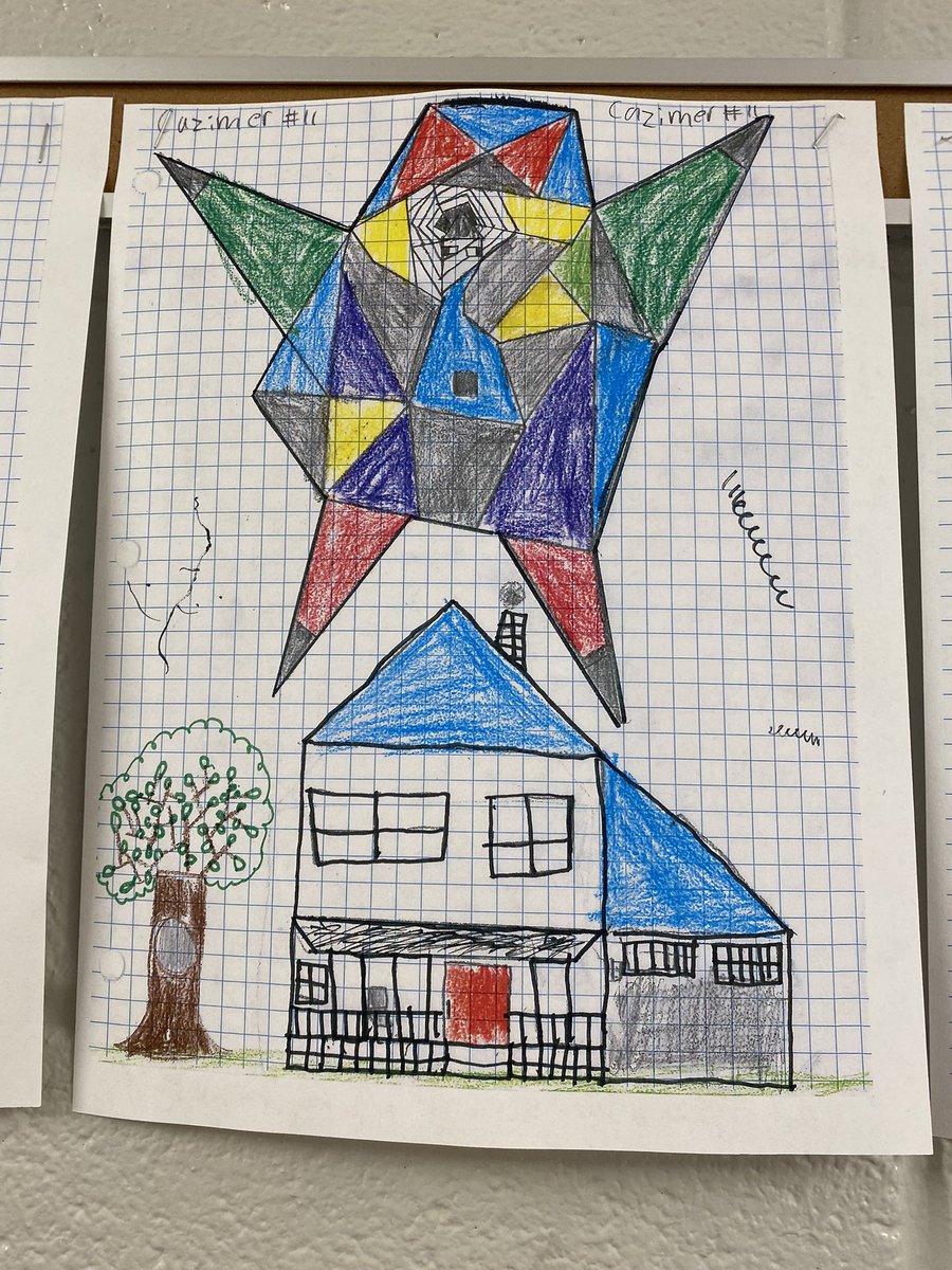 ats_math's tweet image. ATS 5th grade stars applying their geometric knowledge to artistic expression! @APS_ATS @ats_pta @APSMath @SuptDuran