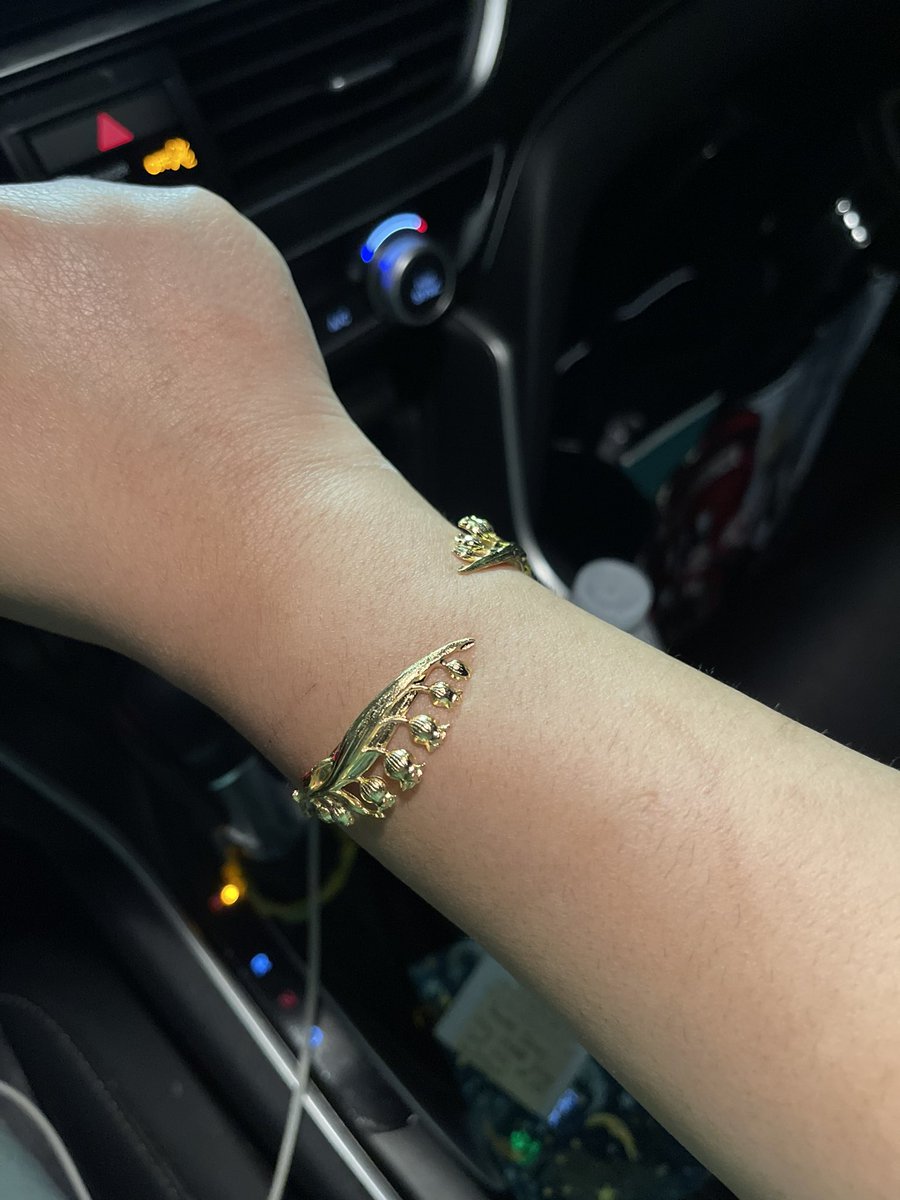 SrorMJ's tweet photo. @jtrebach Can I join you, I will wear my lily of the valley bracelet 😹 https://t.co/FVFbHY0ETT