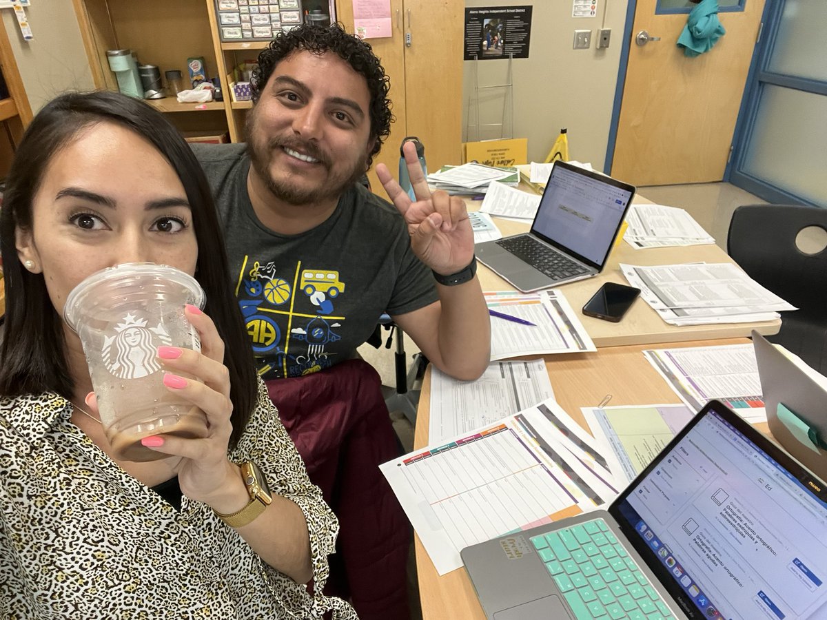 <a href="/GonzalezDualL/">Yaxira Gonzalez</a> and I had a blast collaborating with the Woodridge team today! We got everything done! Way to go, team! #ELAR #SLAR 
👏🏽💙 2 campuses, 1 goal💛
<a href="/Cambridge_AH/">🐴Cambridge Elementary AH</a> <a href="/WoodridgeElem/">Woodridge</a> <a href="/AHISD/">Alamo Heights ISD</a>