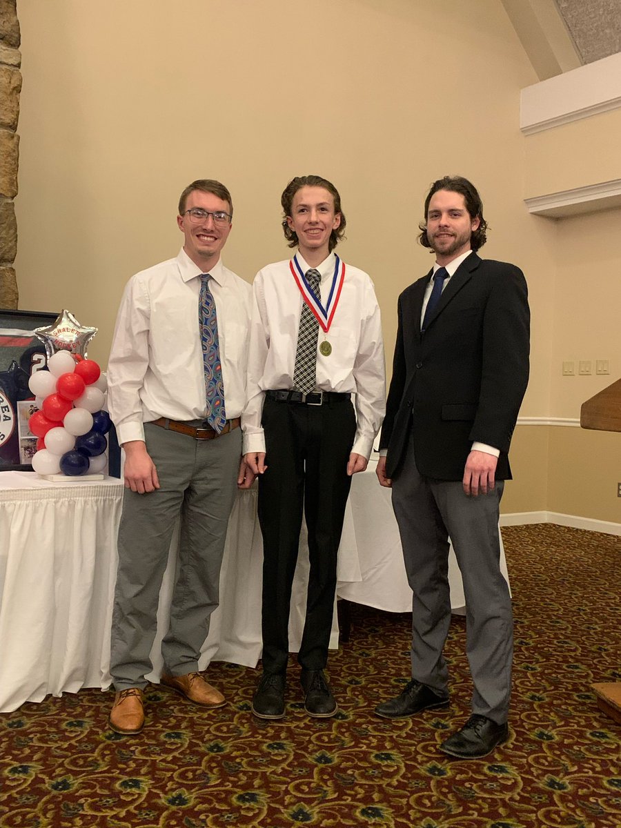 DrStanWhiteman's tweet photo. #ProudDad moment!  Tonight was the @ShalerArea Ice Hockey Banquet and Blake won the Offensive Player of the Year award for the Middle School team.  Great job this season Blake and Bradyn! https://t.co/T7j5HOIyyv