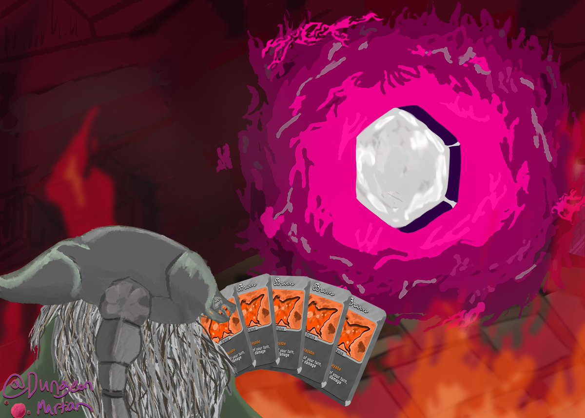 Hey! Some art I did a while ago. Ascension 17, or the Hexaghost from #slaythespire. It's one of the first pieces of #digitalart I did. Not quite tabletop, but I think it's close enough.