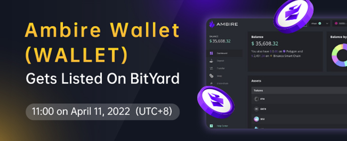 BYDFi's tweet photo. 🤑🔥@AmbireWallet  ($WALLET) Giveaway💵🤑🔥
🏆 10 winners will be randomly selected to share $100 (USDT in wallet tokens)

1️⃣ Follow @BitYard_Global
2️⃣ RT &amp; ❤️ this and I pinned it 📌
3️⃣ Tag 2~3 friend and reply BitYard UID

⏰QUICK! From now until April 10th, 12:00 pm (UTC+8)⏰ https://t.co/hGam98dYao