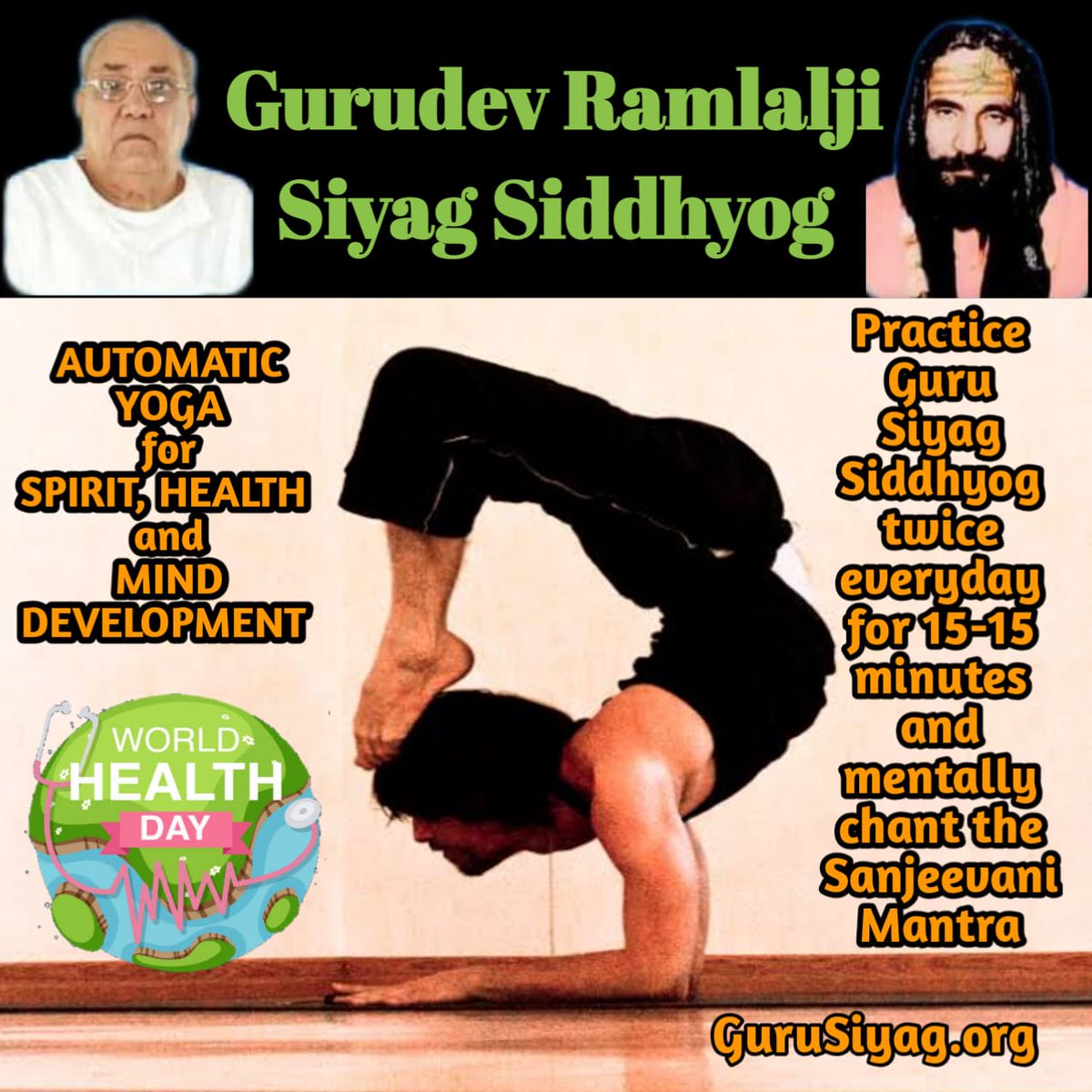 #worldhealthdaywithyoga
<a href="/creativerahul3/">Rahul Prajapati</a> 
In truth yoga doesn’t take time – it gives time.