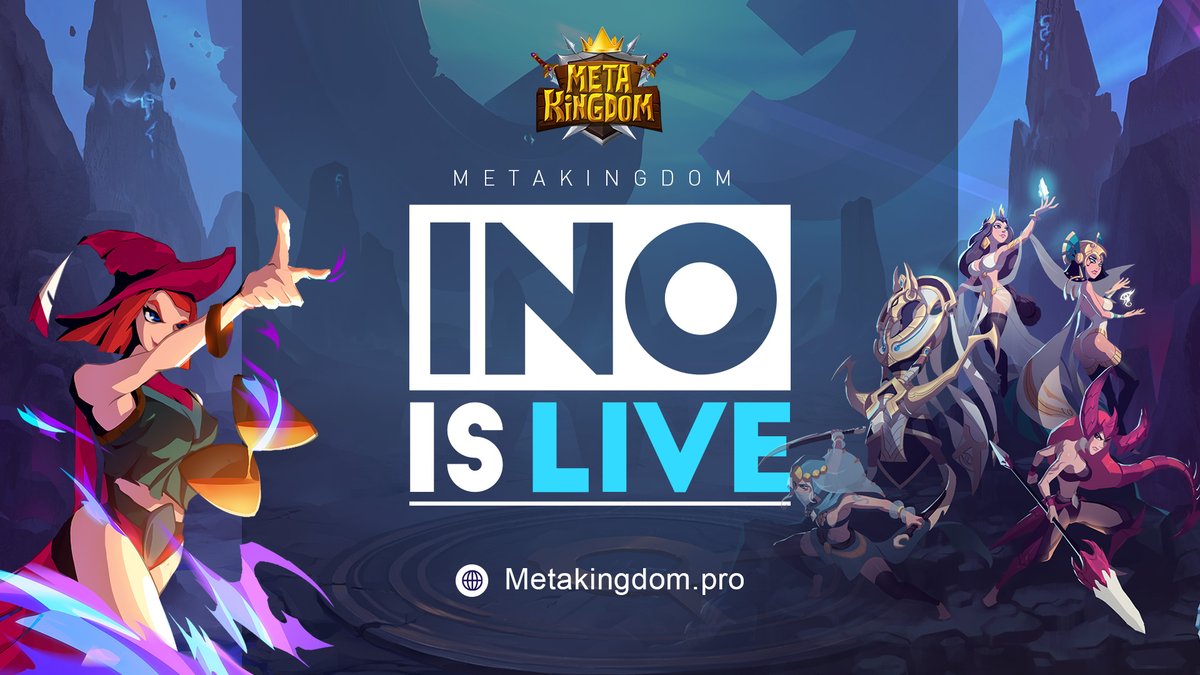 🚀INO is live now. Limited lands, heroes and badges will be sold for this INO.

🏆Only whitelisted users and users with more than 20 #PCK  can participate in this #INO

👉Event Details:
metakingdom.pro/#/presale

💟How to buy the INO assets
link.medium.com/oQrj5zcg0ob

#MK #GameFi #P2E