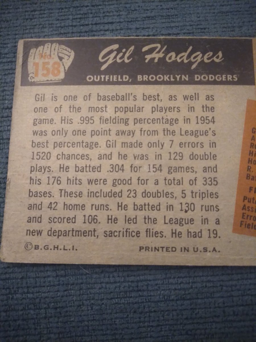delspacefranco's tweet photo. "Gil lead the league in a new department, sacrifice flies." #Cardbacks https://t.co/PKcoO2yO9U