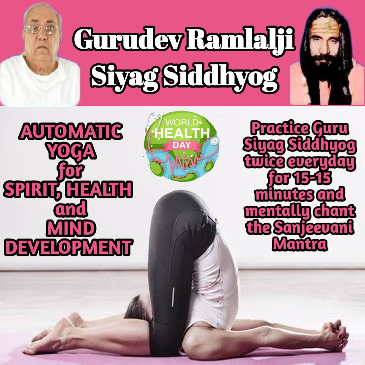 ajaykum88947221's tweet photo. Gurudev Ramlalji Siyag Siddhyog is the ultimate pinnacle of spiritual progress. It is free of cost. online available.
#worldhealthdaywithyoga https://t.co/C2JZ2zm3IB