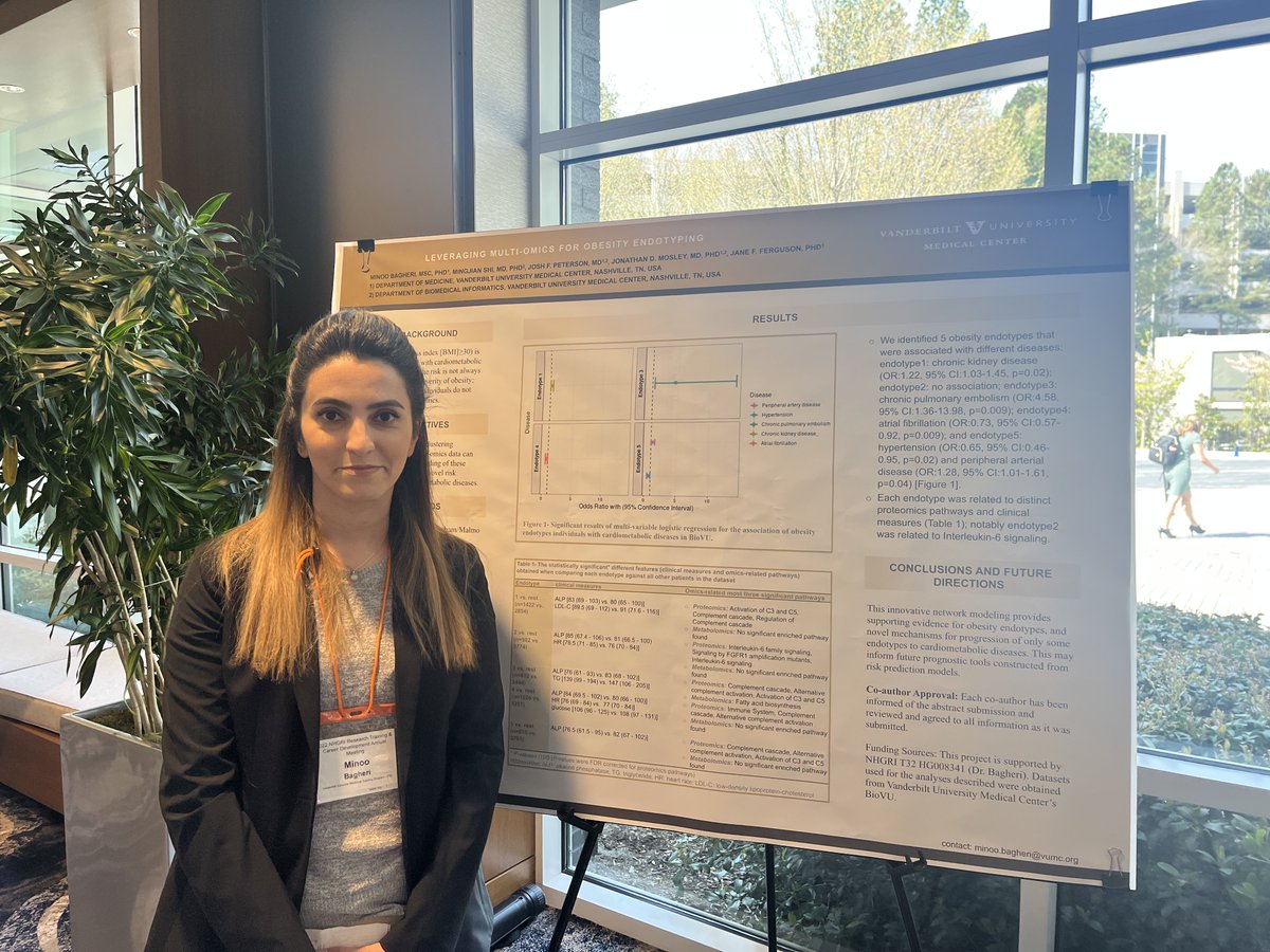 Had an awesome time at #NHGRI2022, presenting my recent research work. It was great to see amazing researchers in person. Thanks to <a href="/JoshPetersonMD/">Josh Peterson</a>, <a href="/caramelmadre/">Cynthia Williams</a>, <a href="/JDMosley_Moses/">Jonathan Mosley</a> and <a href="/JaneFFerguson/">Jane F Ferguson</a> for their great support and to the organizers for a wonderful meeting.