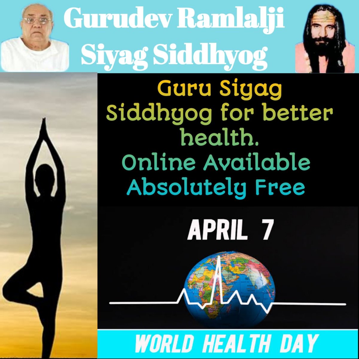 Climate crisis is the single biggest health threat facing humanity. Regular practice of Gurudev Ramlalji Siyag Siddhyog will increase the immunity making the body strong internally and externally to face all kinds of physical crisis. #worldhealthdaywithyoga