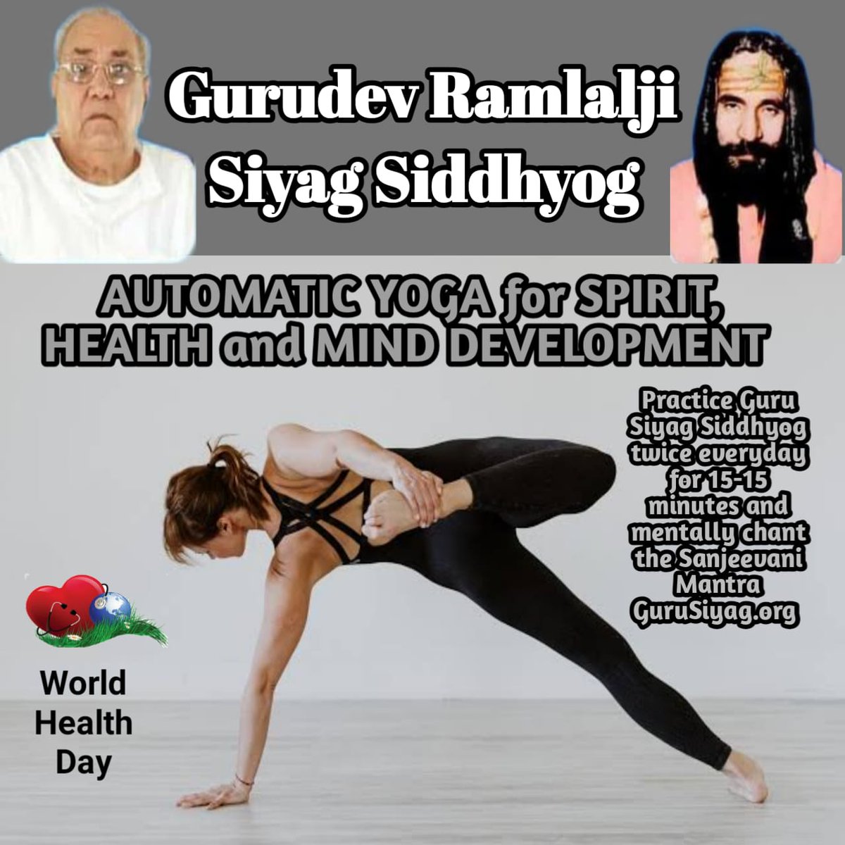 Polydudu1's tweet photo. #worldhealthdaywithyoga
💚💙: Gurudev Ramlalji Siyag Siddhyog is helpful to lower blood pressure and slow the heart rate. A slower heart rate can benefit people with high blood pressure or heart disease, and people who've had a stroke. https://t.co/JeQv59PtvE
