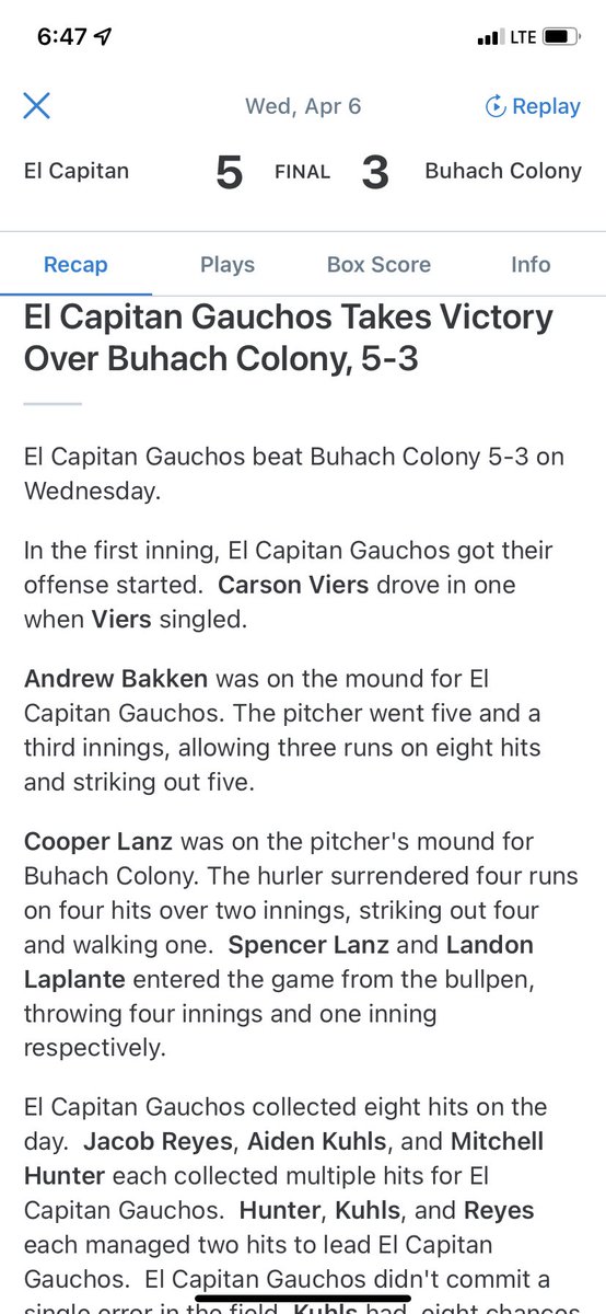 Great team win today! ABakken and MHunter combine to get it done on the hill! #gogauchos #teamwin #leftystatus #onegame