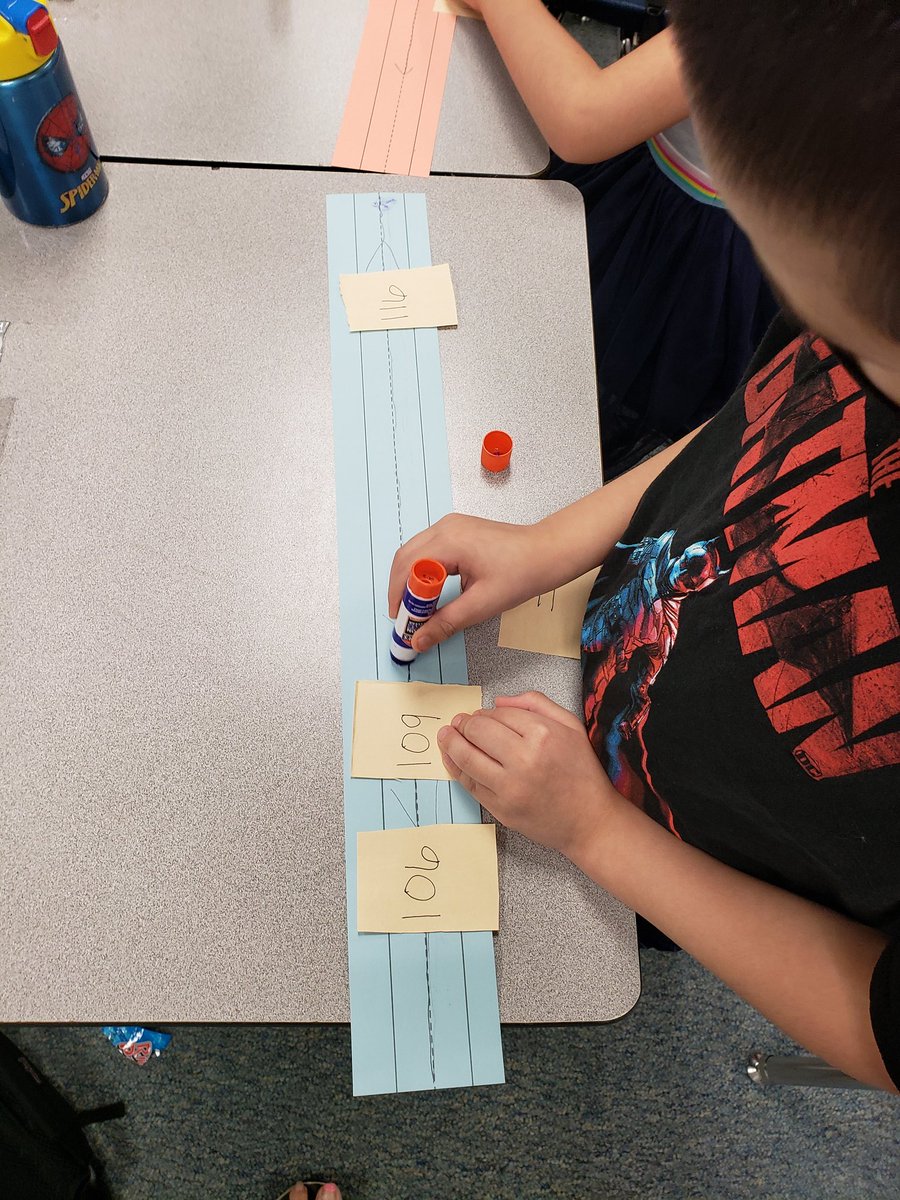 suzteaches98's tweet photo. Making numberlines and ordering numbers from 100-120 on a numberline, my firsties really enjoyed this hands on activity. #PISDMathChat #genoaowls #orderingnumbers #numberlines #iteachmath #iteachfirst https://t.co/Y0ltxUacgN
