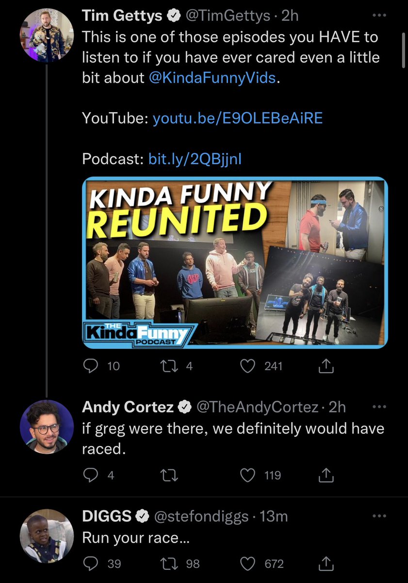 nickhoppock's tweet photo. @TheAndyCortez @TimGettys @KindaFunnyVids Listen @GameOverGreggy, even Stefon Diggs says it’s time for you to stop being a coward and race @TheAndyCortez already https://t.co/wEjOfwyab9
