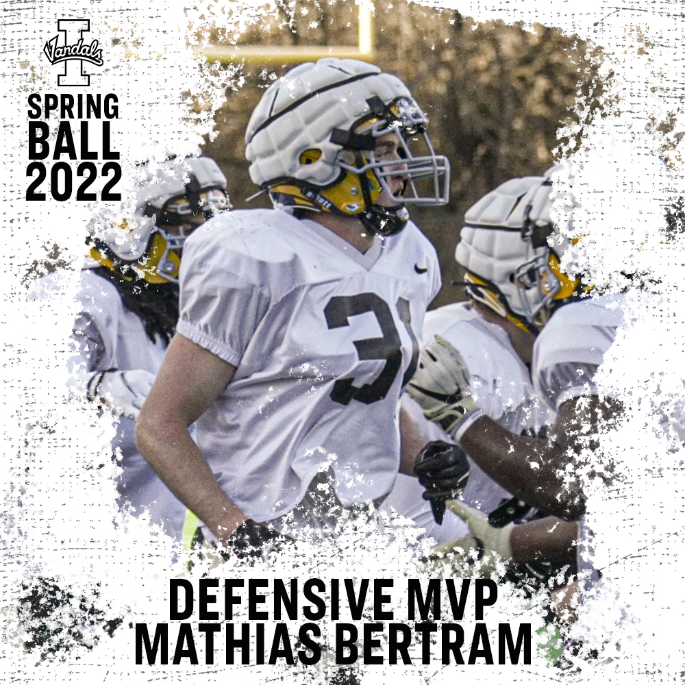 VandalFootball's tweet photo. Transfer DB @mbertram31 came to compete on Tuesday and picked up Defensive MVP honors.

#GoVandals https://t.co/TzmevIirp3