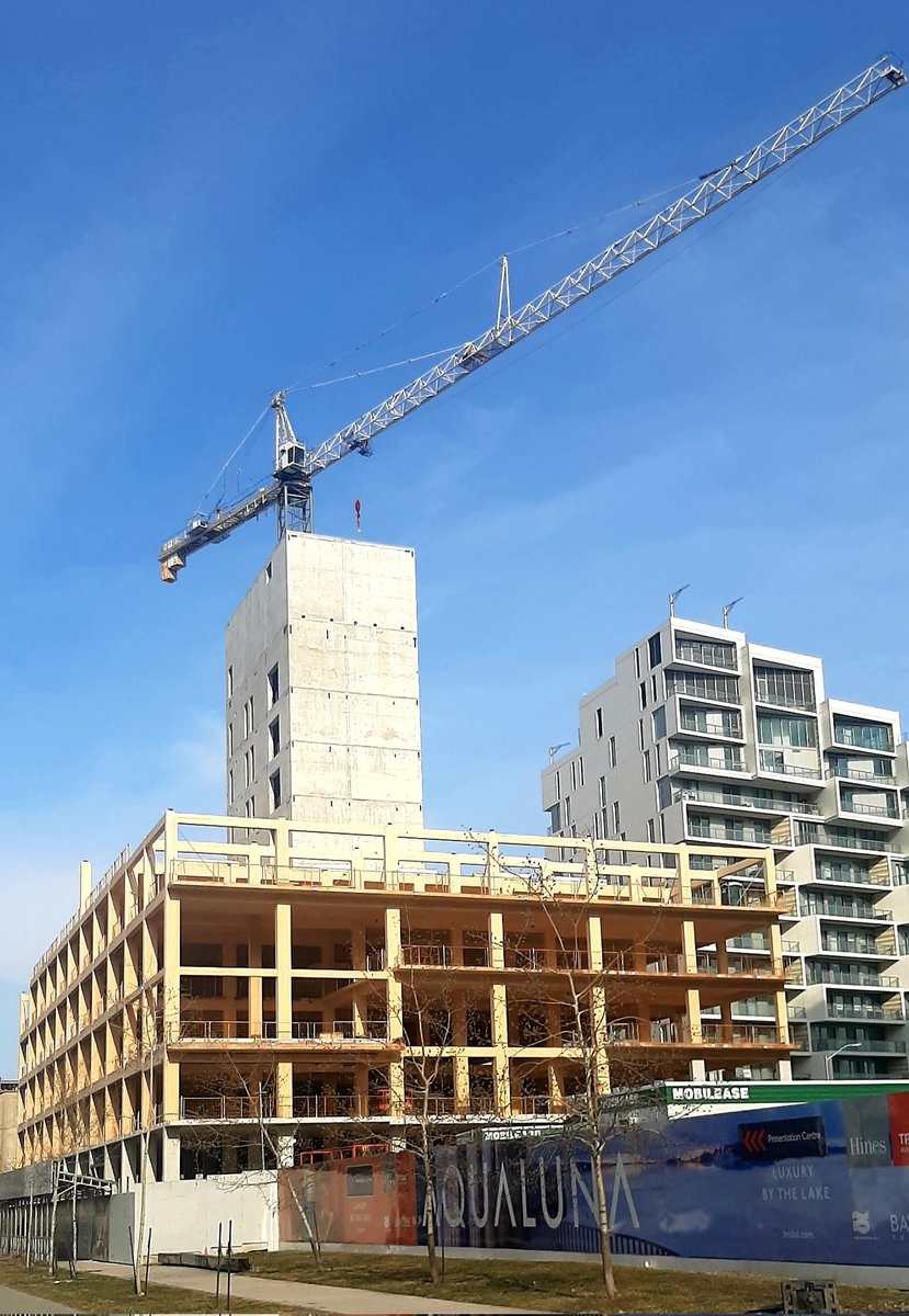 Toronto's waterfront is a happening scene for mass timber construction! With #LimberlostPlace getting started for @GBCollege by @PCLConstruction just down the Quay from @Hines #BaysideT3 & @EasternConst its an exciting, innovative District!  @masstimbertoday #GreenJobs @the_ccat