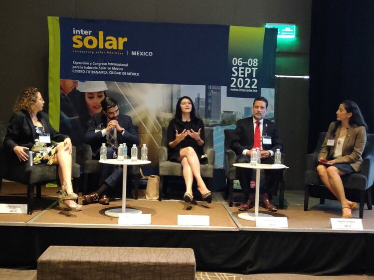 matters_mx's tweet photo. Fue un placer haber participado en el lanzamiento de @Intersolar Mexico 2022, presentar la marca, su trayectoria y un poco de lo que se espera en el evento magno de @the_smarter_E en Münich. Gracias a los colegas y prensa que acudieron. ¡Nos vemos muy pronto de nuevo! https://t.co/tgkthgu7gn
