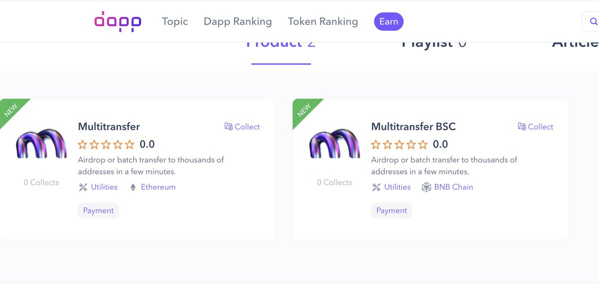Multitransfer is listed on <a href="/dapp_com/">Dapp.com</a> 🎉🎉

Come and rate for us👉: dapp.com/app/multitrans…

#Airdrop #BSC #Ethereum #Avalanche #DeFi