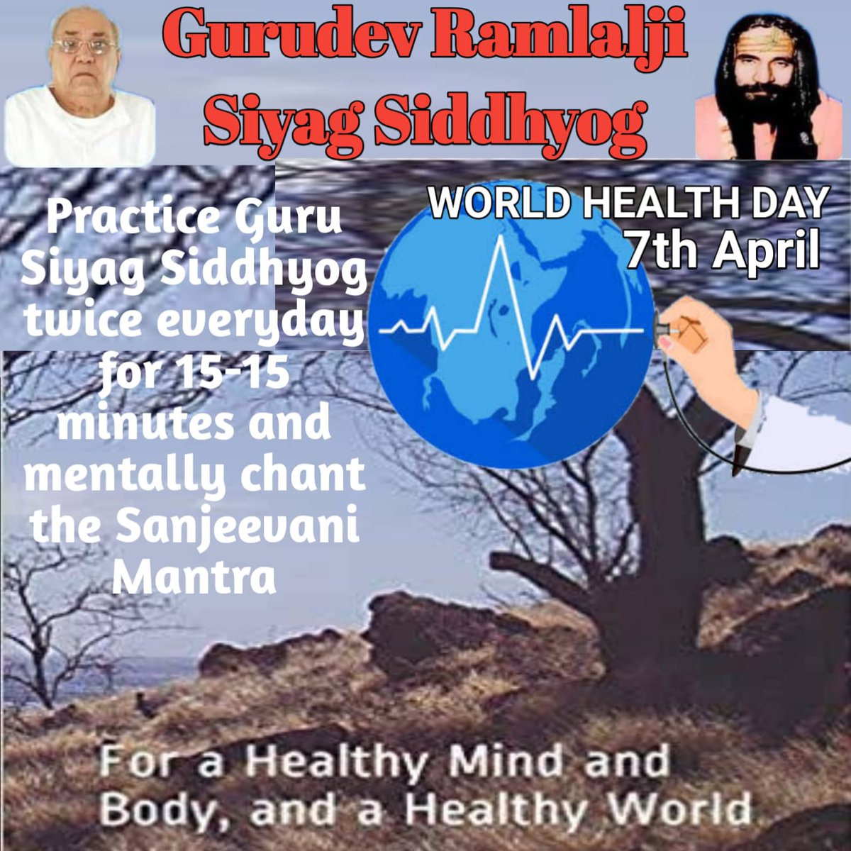 Good health is not something we can buy. However, it can be an extremely valuable savings account. You can achieve this by regular practice of Gurudev Ramlalji Siyag Siddhyog
#worldhealthdaywithyoga