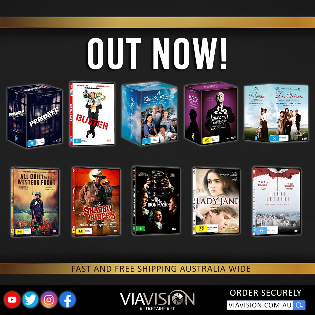 viavisionent's tweet photo. Complete your April New Releases Collection today!
Which one is the best for you?
ORDER SECURELY ONLINE
https://t.co/4finZ31tdE
#ItsViaVision
#dvd #msuthave #mustwatch #collection #collectors #physicalmedia https://t.co/K8rxOFk3Qf