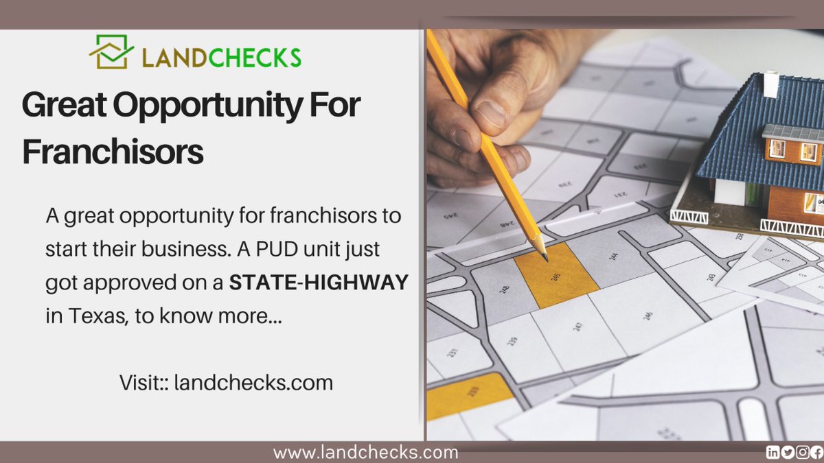 LandChecks's tweet image. Franchisors do not miss an opportunity to make your presence at elite commercial properties. Visit landchecks.com to know more
#realestate #realestateagent #realestateinvesting 
#realestateinvesting #construction #usa #miami #miamirealestate #miamiinvestors #landchecks
