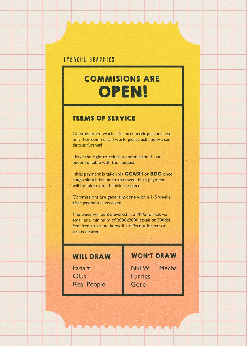 _teacasso's tweet image. Commissions Open! 📢✨✨✨

Hello guys! ✨ I'm finally OPEN for commissions. I'll be accepting 3 slots only. If you are interested, you can slide thru my dms! ♡

rts are highly appreciated 🥺💖
#artph