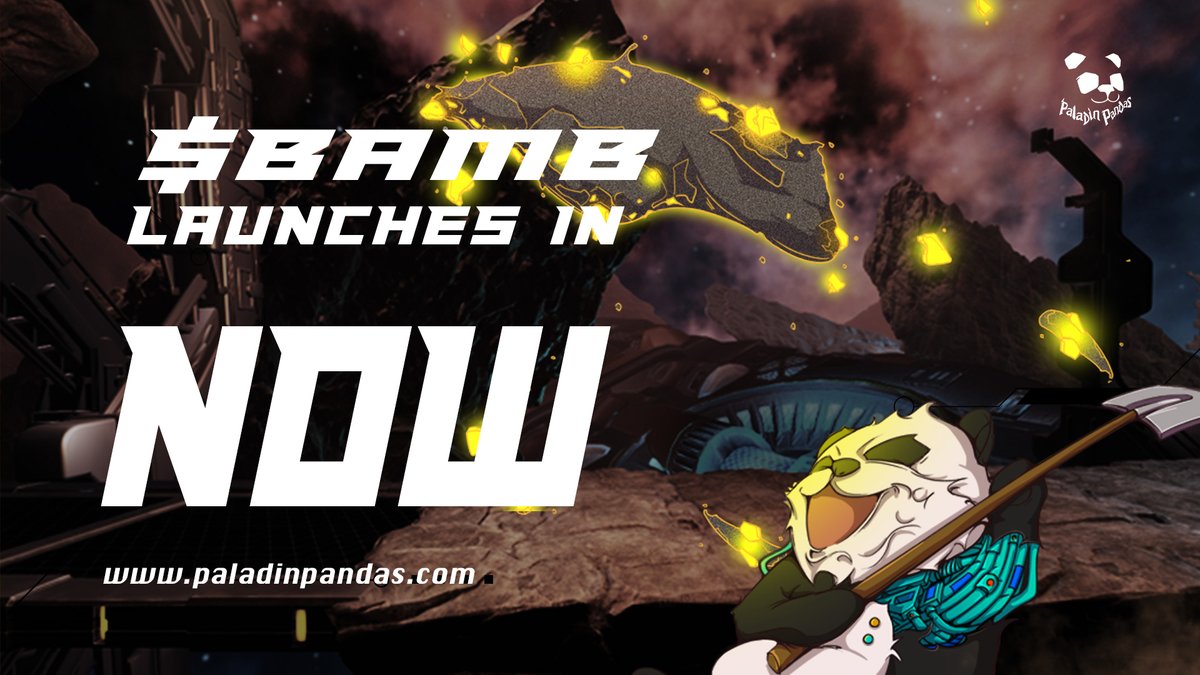 Paladin_Pandas's tweet photo. 🚨$BAMB launches NOW🚨

💰Go to https://t.co/2a0ZhLrlcB to:
1⃣Claim your $BAMB #Airdrop
2⃣Stake panda #NFTs
3⃣Claim 60 Free Rent Tickets 
4⃣Rent to play #NFTGame
5⃣Stake $BAMB &amp; LP token

QT "BIG $BAMB" &amp; like to win 2,000 $BAMB and 120 Rent Tickets! 3 winners, ends in 24 hrs!🚀 https://t.co/6yBZ4WQIWX
