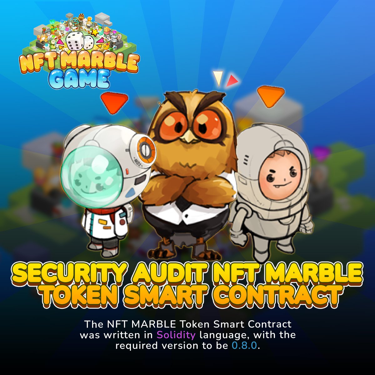 🔰 SECURITY AUDIT NFT MARBLE Token Smart Contract 🔰
⁉️ Are you still wonder about our prestige?
♨️ Don't worry cuz I'm here to help you out!!

🌐Official Site: nftmarble.games

#nftgame #marble #gaming #nft #playtoearn #blockchainz